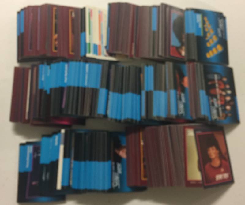lot 1217 image: Huge Lot of Hundreds Star Trek & Star Trek Next Gen Trading Cards - Possible Sets- Lots of Duplicates
