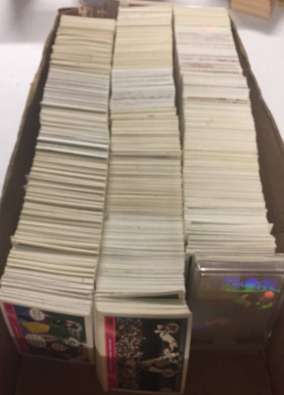 lot 1214 image: Huge Lot of Hundreds or Thousands 1991 Upper Deck Luney Toons Baseball Trading Cards - Possible Sets- Lots of Duplicates