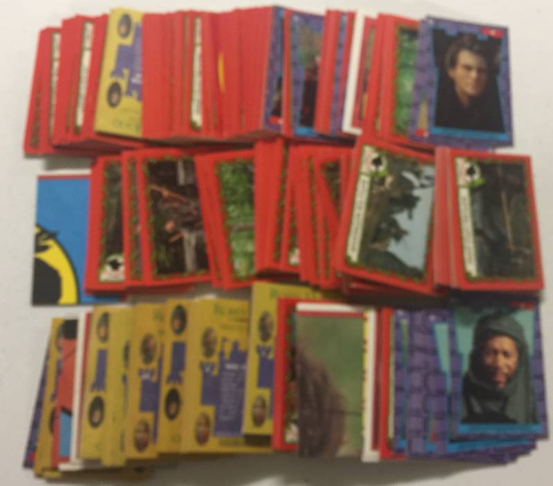 lot 1201 image: Lot of Hundreds of Topps Robin Hood Prince of Thieves Trading Cards Kevin Costner