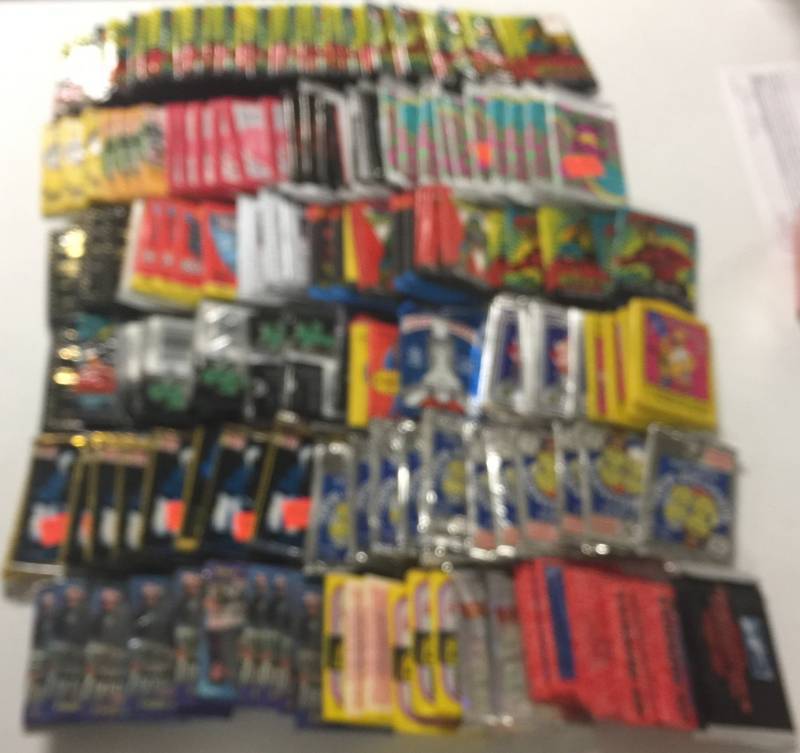 lot 1200 image: Monster Lot of over 150 Non-Sports Trading Cards Including Rocketeer, Music, T2, Bingo, Teenage Mutant Ninja Turtles, Tons of Sealed Wax Packs