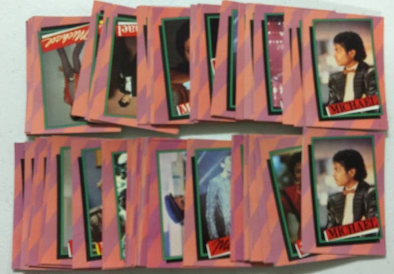 lot 1197 image: Two 1984 Topps Michael Jackson Complete Sets #1-33 Both Sets-One Money 66 Cards Total