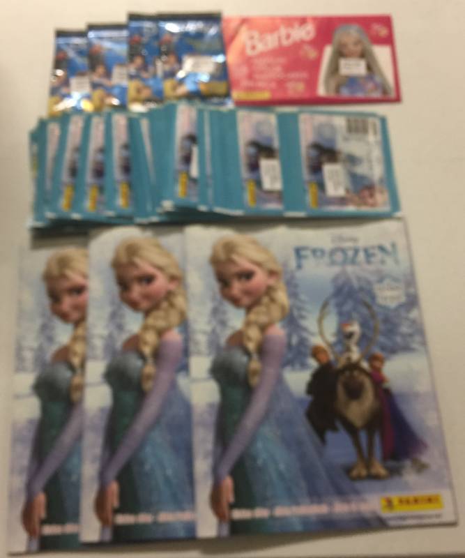 lot 1190 image: Huge Collection of Frozen Movie Brand New Stickers & Sticker Books - 3 Brand New Books & 39 Packs of Stickers with 273 Stickers - Plus bonus Packs