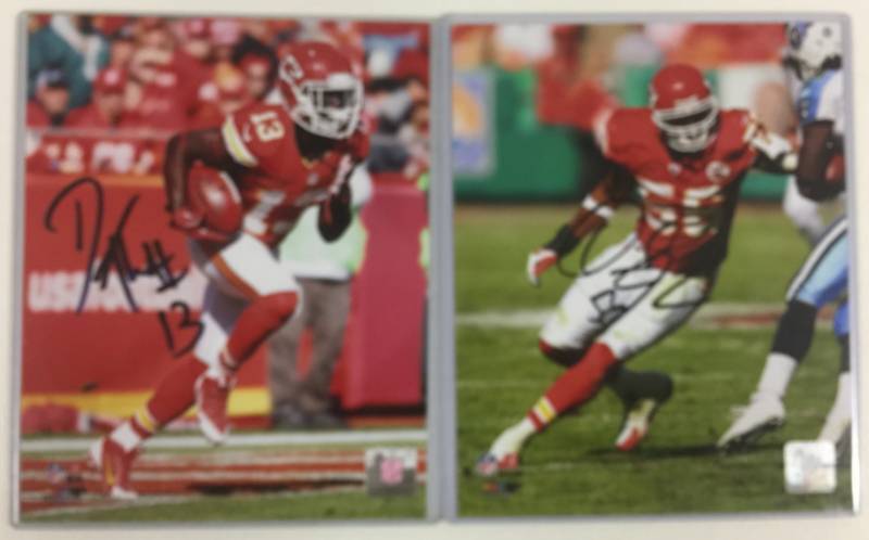 lot 1091 image: Two Kansas City Chiefs SIgned 8x10 Glossy Photographs of Derrick Johnson & DeMarcus Robinson