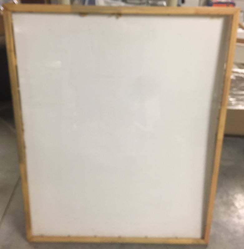 lot 1093 image: Wooden & Glass Sports Jersey Sized Framed Display Case