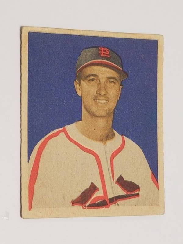 lot 1308 image: 1949 Bowman Howie Polett #95 Vintage St. Louis Cardinals