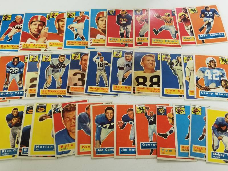 lot 1316 image: 1956 Topps Vintage Football Card Lot of 35 w Lenny Moore (RC) & Tom Fears