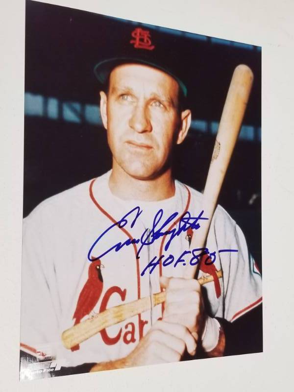 lot 1321 image: Enos Slaughter Autographed 8x10 Glossy Photo St. Louis Cardinals w COA