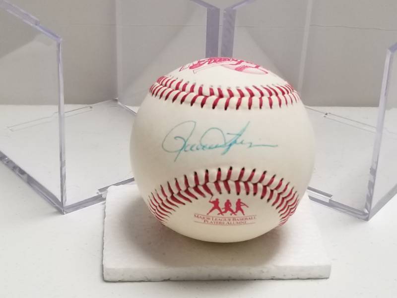 lot 1328 image: Rollie Fingers Autographed Major League Baseball Players Alumni All-Star Logo w COA