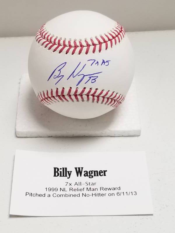 lot 1330 image: Billy Wagner Autographed Official Rawlings Major League Baseball w COA
