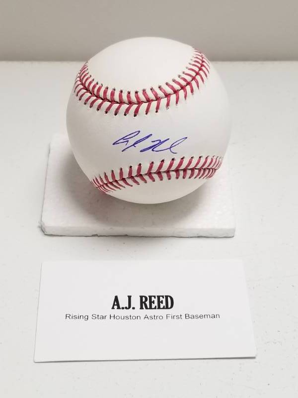lot 1331 image: A.J. Reed Autographed Official Rawlings Major League Baseball w COA