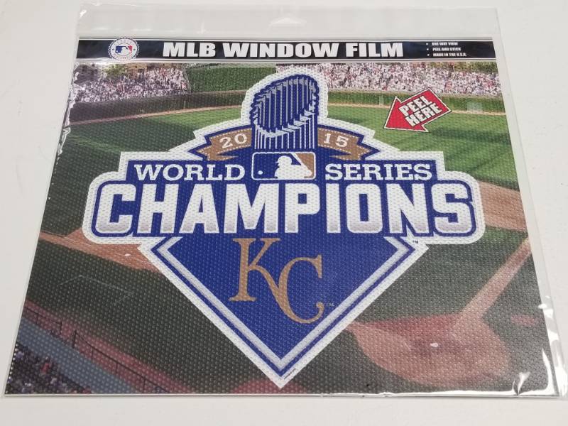 lot 1336 image: 2015 Kansas City Royals World Series Champions Med Size Window Film Decal