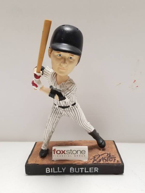 lot 1343 image: Billy Butler Autographed Idaho Falls Minor League Chukars Bobblehead w COA