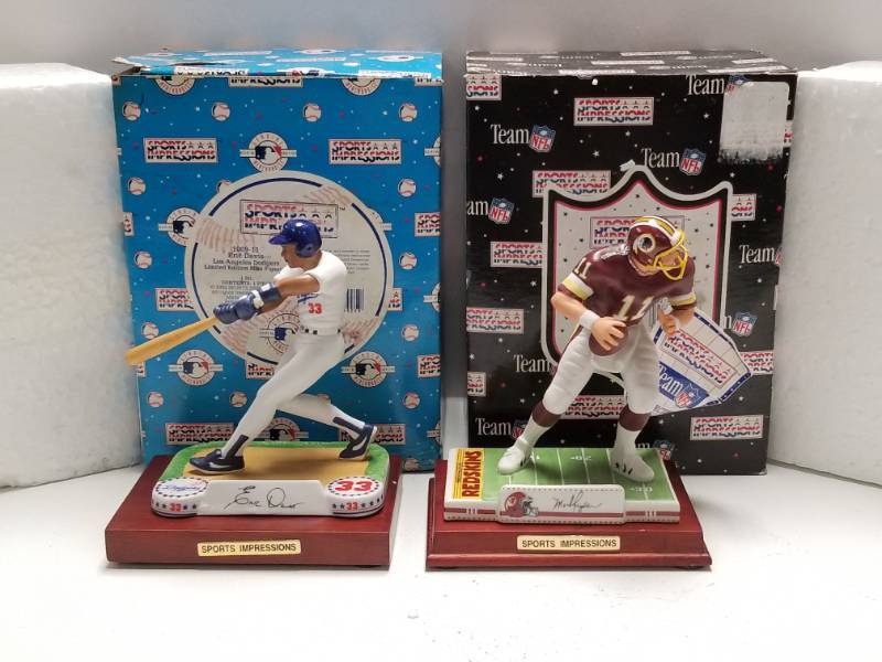 lot 1349 image: Eric Davis & Mark Rypien Sports Impressions Figurine Statues New w Box