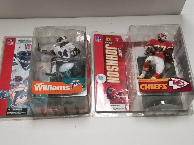 lot 1350 image: Larry Johnson & Ricky Williams McFarlane NFL Action Figures New
