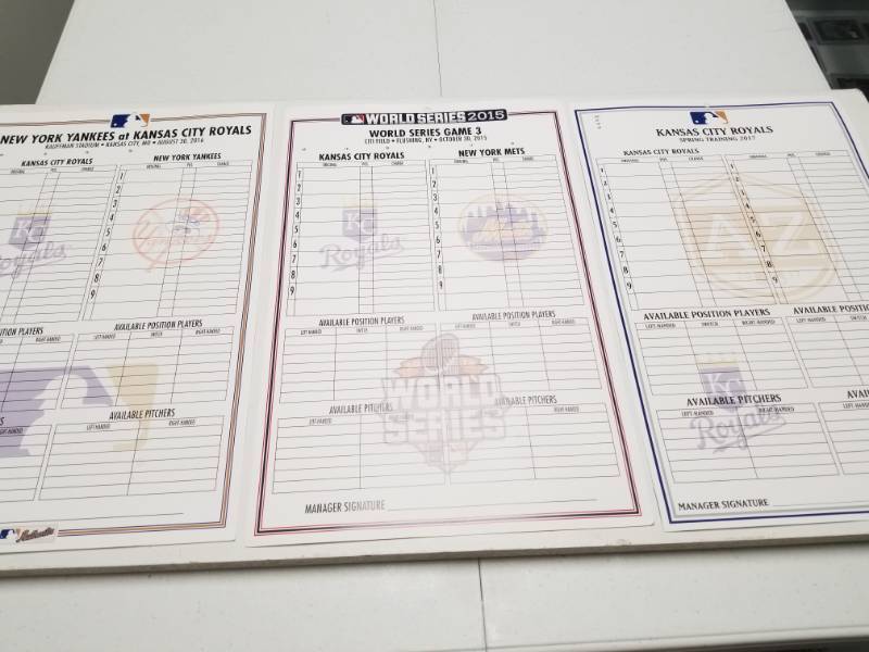 lot 1351 image: Kansas City Royals MLB Official Blank Scorecards World Series Spring Training Lot