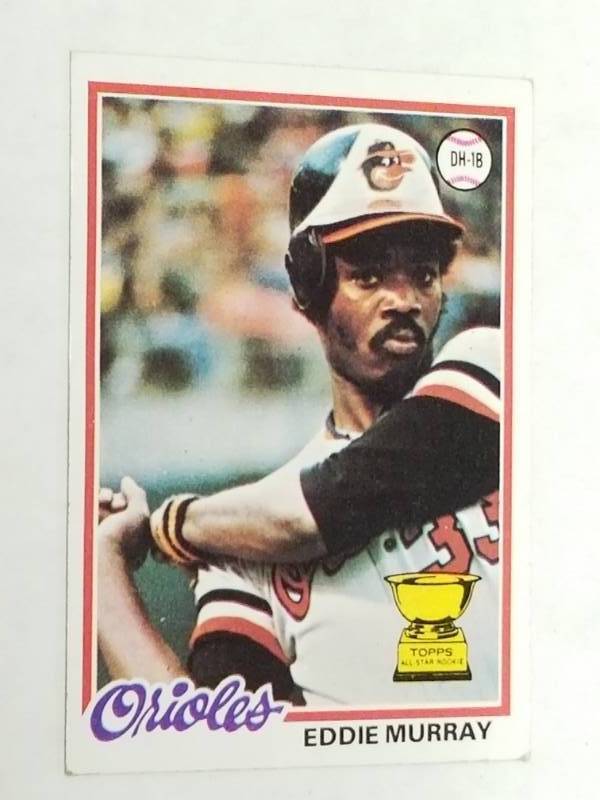 lot 1356 image: 1978 Topps Eddie Murray #36 Rookie Card Baltimore Orioles HOF