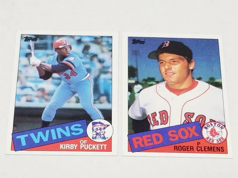 lot 1360 image: 1985 Topps Baseball Rookie Card Lot w Kirby Puckett & Roger Clemens Rookies