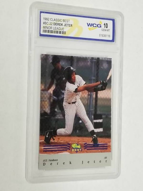 lot 1364 image: Derek Jeter 1992 Classic Best #22 Minor League Rookie Card Graded WCG Mint