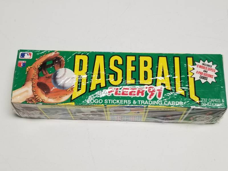 lot 1374 image: 1991 Fleer Baseball Complete 720 Card Factory Sealed Set w Pro Visions & Stickers