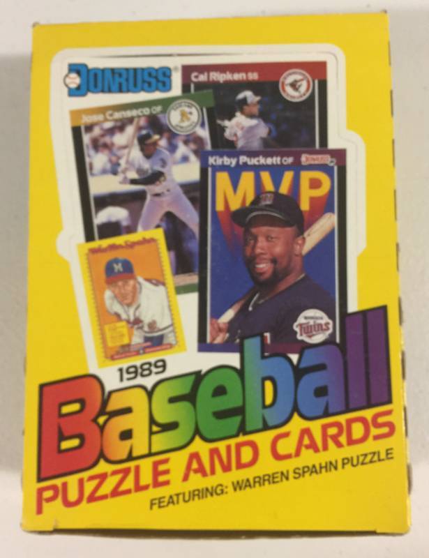 lot 1094 image: 1989 Donruss Baseball Unopened Wax Pack Box 36 Total w Ken Griffey Jr & Randy Johnson Rated Rookie