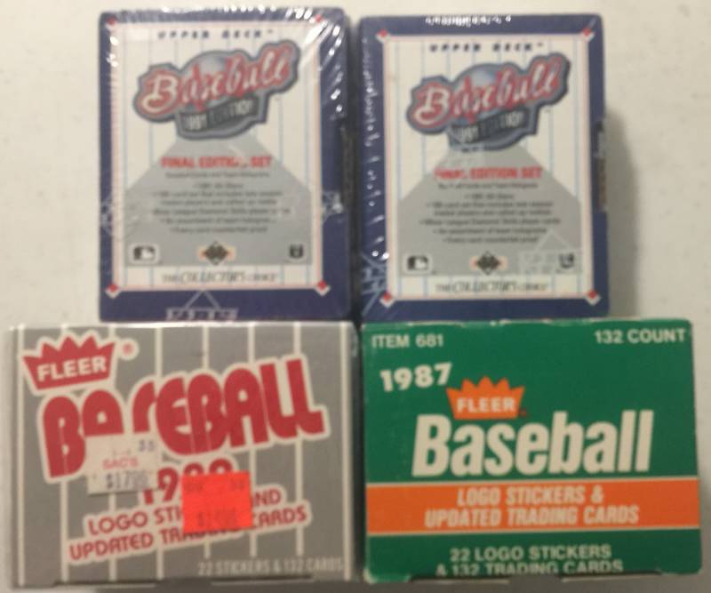 lot 1110 image: Four Complete Factory Sealed Update Sets Including 1987 & 1989 Fleer Update and two 1991 Upper Deck Final Update  Pedro Martinez Rookies