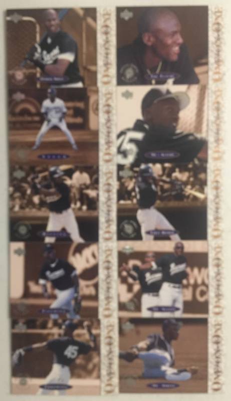 lot 1113 image: 1995 Upper Deck Minors Michael Jordan Complete Ten Baseball Card Trading Card Set Birmingham Barons