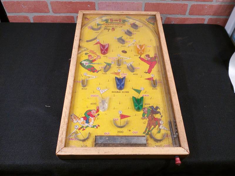 lot 9 image: 5 In 1 Electric Poosh-M-UP Big 5 Table-Top Pinball Machine