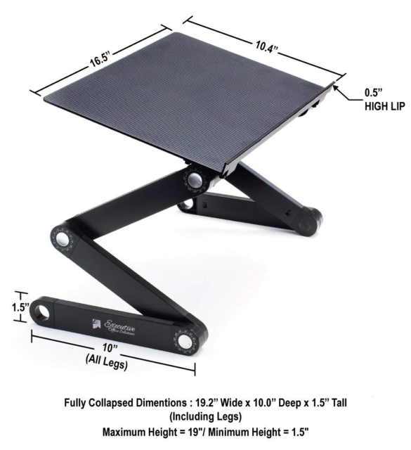 lot 30 image: Executive Office Solutions Portable Adjustable Aluminum Laptop StandDeskTable