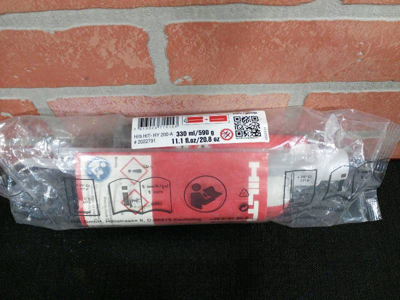 lot 36 image: Hilti 200-A Injectable Adhesive For Anchoring & Rebar Connections