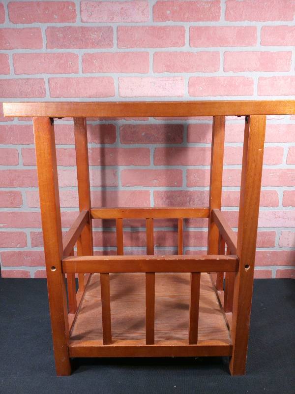 lot 48 image: Side Table - Wood With Glass Top