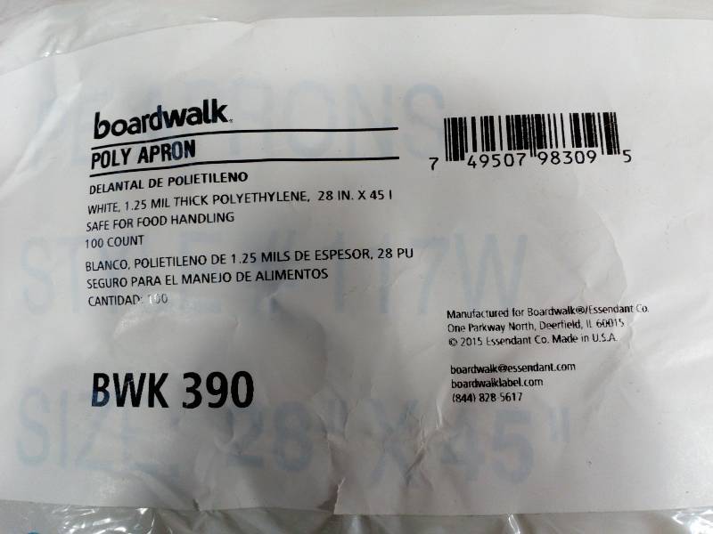 lot 72 image: Boardwalk Poly Aprons - Safe For Food Handling
