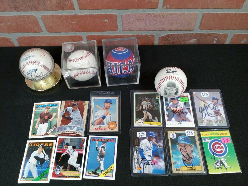 lot 90 image: Baseball Memorabilia - Some Autographed- Mike Sweeney - Jeremy Affelt - Jeff Montgomery - Kevin Seitzer -Clint Hurdle - Jamie Quirk - Brian McRae -