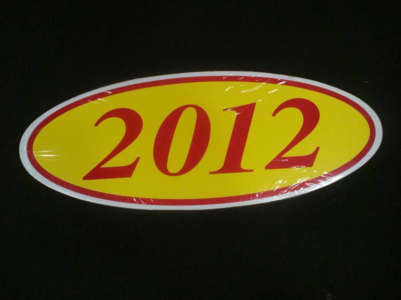 lot 109 image: Oval 2012 Dealer Auto Stickers