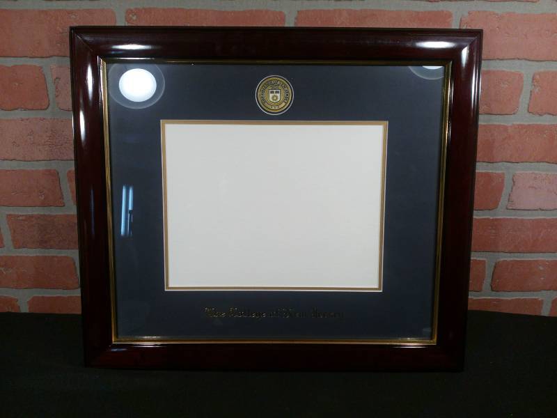 lot 112 image: The College Of New Jersey Classic Diploma Frame