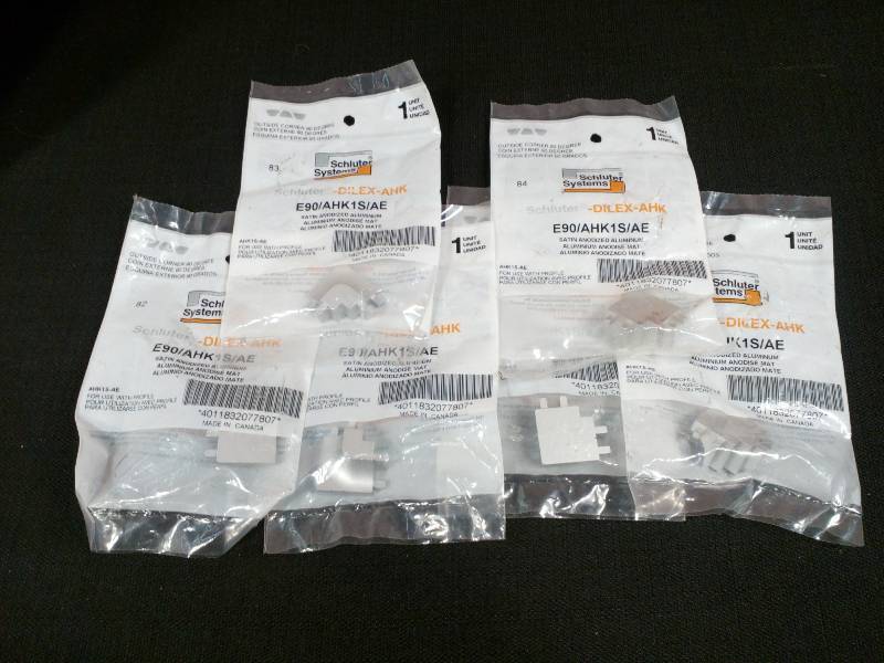 lot 160 image: Schluter Systems Dilex-AHK Aluminum Tile Trim Corners