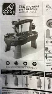 lot 17045 image: Step2 Rainbow Spin Pond Water Table - New in Box - Retail $86