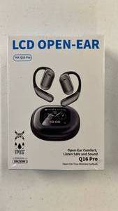 lot 17047 image: LCD Open-Ear Q16 Pro Wireless Earbuds - Retail $25