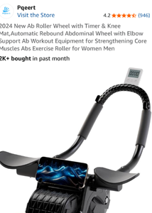 lot 17133 image: Ab Roller Wheel Exercise Equipment with Timer and Knee Pad - Retail $21