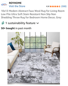 lot 17142 image: Modern Abstract Grey Area Rug 10x13 - Retail $138