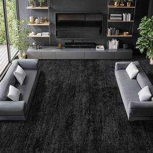 lot 17175 image: LIANLAM Washable Rug 8x10 Area Rugs for Living Room - Stain Resistant Non-Slip Backing Boho Rug for Bedroom,Durable & Ultra-Thin Vintage Large Area Rug(8x10,Black) - Retail $110