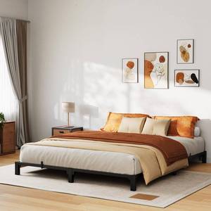 lot 17176 image: GarveeHome 8 in Full Bed Frame, Heavy Duty Metal Platform Bed Frame with Durable Iron Slat Support and Legs, No Box Spring Required, No Screws Needed, Support Up to 800 LBS - Retail $58