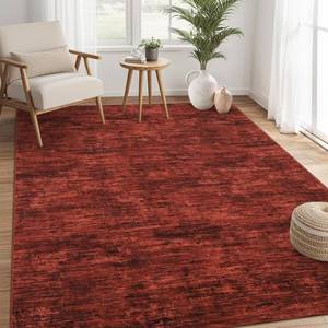 lot 17183 image: RUGSREAL 8x10 Washable Rug for Living Room Non-Slip Modern Abstract Area Rug Stain Resistant Large Bedroom Rug Contemporary Accent Throw Floor Carpet Solid Rug for Dining Room Home Decor, Red - Retail $128