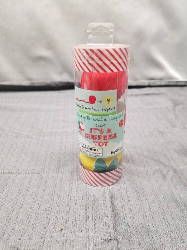 lot 12238 image: Toysmith Its A Surprise Toy 3-Count Holiday Mystery Pack