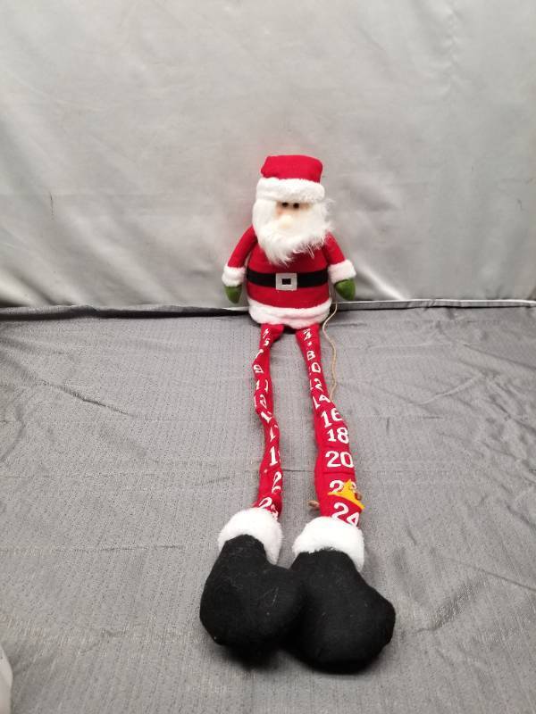 lot 12257 image: Christmas Advent Calendar Santa Plush Doll with Numbered Legs