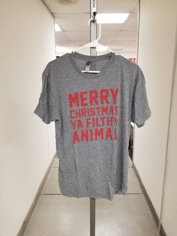lot 12268 image: Merry Christmas Ya Filthy Animal T-Shirt