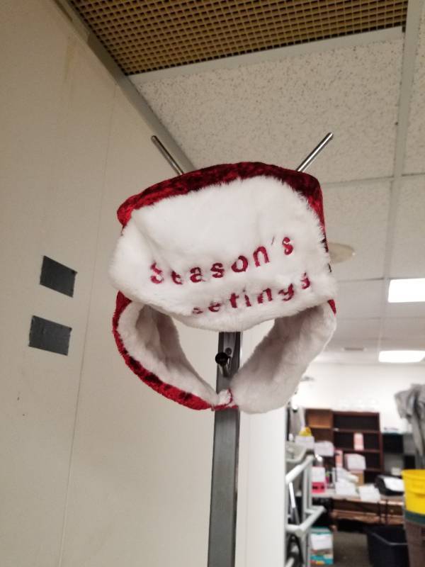 lot 12295 image: Seasons Greetings Holiday Winter Hat