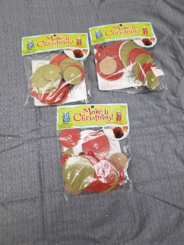lot 12311 image: Make It Christmas Holiday Project Kits - Set of 3 Sealed Packages