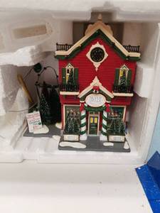 lot 3156 image: Dept 56 Silver Bells Christmas Shop