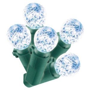 lot 3173 image: (4) LED Faceted Shere Lights (B7), 60 Bulbs, Cool White
