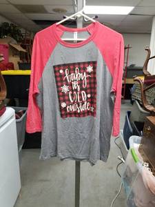 lot 3177 image: Buffalo Plaid Winter Baseball Tee